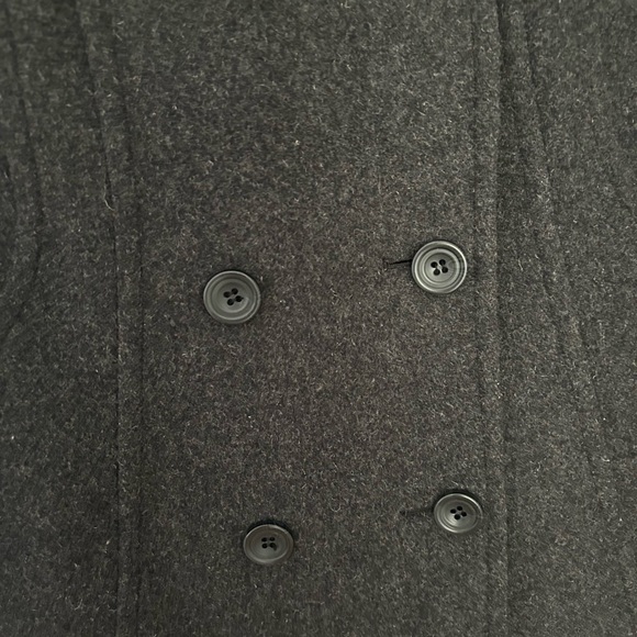 Cato Dark Gray Hooded Wool Pea Coat - Picture 7 of 11